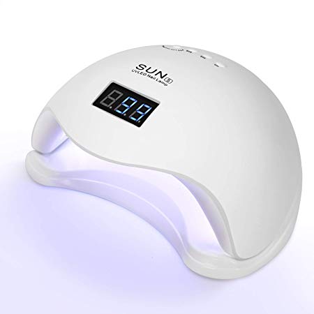 Youlanda 52W UV LED Nail Lamp Quick Nail Dryer with Touch Key Automatic Sensor and 4 Timer Settings Large Space Gel Nail Light Curing All Gel Polish