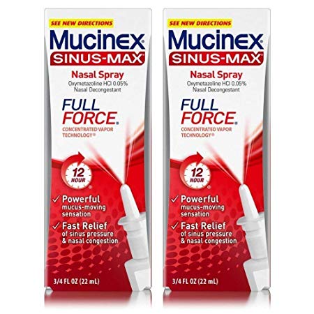 Mucinex Sinus-Max Nasal Spray Full Force - 0.75 oz, Pack of 2