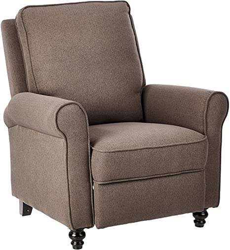 JC HOME Manual Arm chair Push back Recliner with Footrest Adjustable for Living Room, Coffee