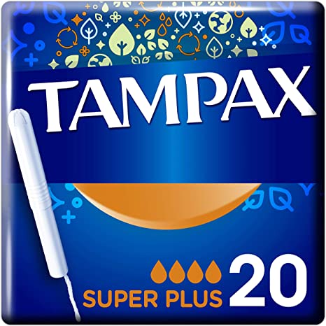 Tampax Super Plus Applicator Tampon Single, Pack of 20