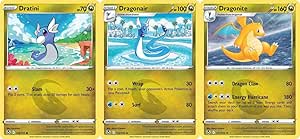 Dragonite 131/195- Silver Tempest - Pokemon Evolution Card Set - Rare 3 Card Lot