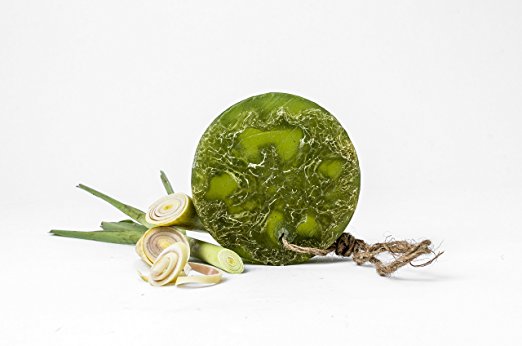 Reveal Naturals Luffa Soap - Lemongrass Loofah Sponge - Exfoliating Scrub - Body Soap & Scrub - 250g / 8.8 oz