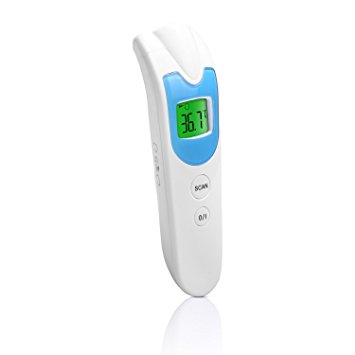 Baby Thermometer, Lanktoo FDA Approved Non-contact Digital Infared Forehead Thermometer, Instant Read Forehead Ear Thermometer with Fever Alarm for Baby,Kids,Adults and Elder,Measure Room Temperature,Liquid.