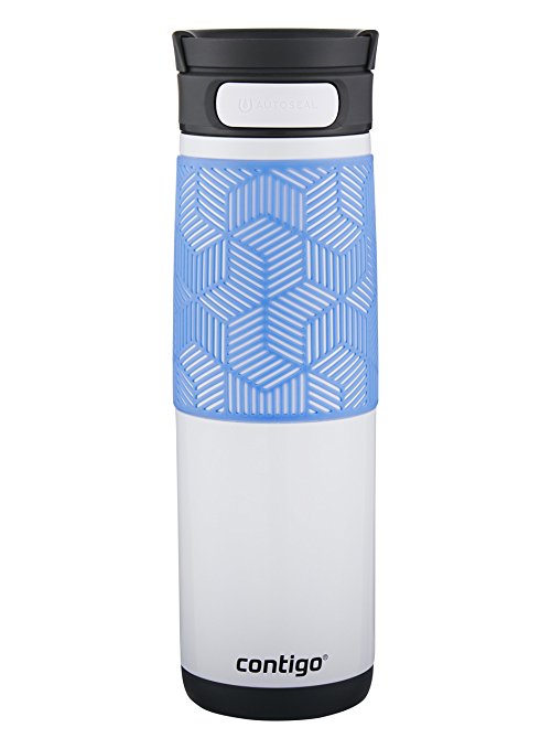 Contigo AUTOSEAL Transit Stainless Steel Travel Mug, 20oz, Serenity with Periwinkle Accent Lid