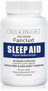 Sleep Aid for Adults, Melatonin Sleep Supplement to Support Longer Sleep, Non-Habit Forming, Magnesium, Ashwagandha, 60 Capsules, 30-Day Supply