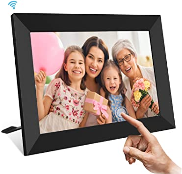 UCMDA Digital Photo Frames Wifi, 10.1 Inch Smart Cloud Digital Picture Frame with HD 1280x800 IPS Touch Screen, 16GB Storage, Auto-Rotate, Send Photos or Video Remotely Via App from Anywhere