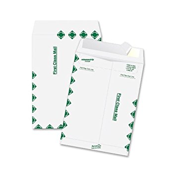 Quality Park Tyvek Open End First-Class 9 x 12 Inch White Envelopes 100 Count (R1470)