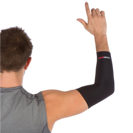 DashSport Top Rated Compression Elbow Sleeve - 200 GSM Material - Elbow Support and Recovery
