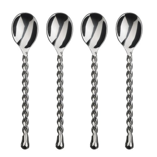 Gourmet Settings Silver Tear Stainless Steel Minispoons set of 4.