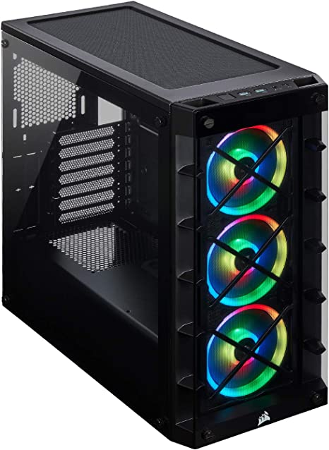 Corsair Icue 465X RGB Mid-Tower ATX Smart Case, Black - CC-9011188-WW