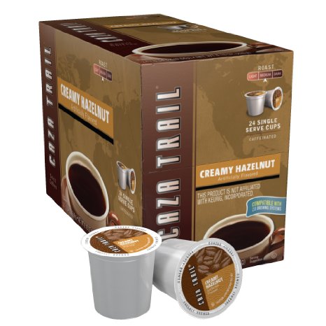 Caza Trail Coffee, Creamy Hazelnut, 24 Single Serve Cups