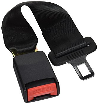 E4 SAFETY CERTIFIED 10" Car Seat Belt Extender - Black - Type B (31/32" wide metal tongue) - Buckles Right In!