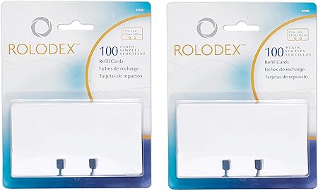 ROL67558 - Rolodex Plain Unruled Refill Card (2-Pack