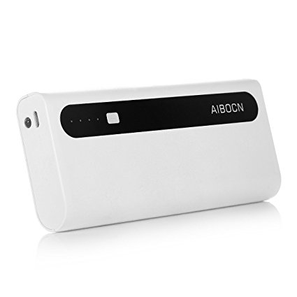 Aibocn Power Bank 10,000mAh External Battery Charger with Backup Flashlight
