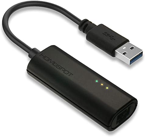 HomeSpot Network Adapter USB 3.0 to Ethernet RJ45 Gigabit LAN for 10/100/1000 Mbps Ethernet for Nintendo Switch, Wii, Wii U, MacBook, Chromebook, Windows 10/8/7 Mac OS (Black)