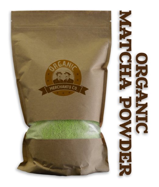 Organic Merchants 100% Organic Matcha Powder - Kosher, Non GMO, Gluten Free (4oz)