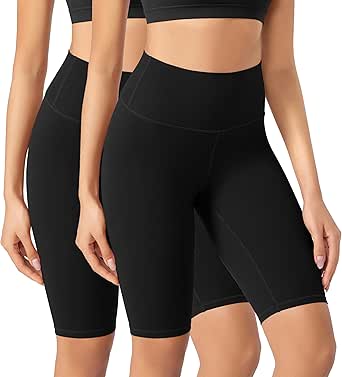 ODODOS ODCLOUD 2-Pack Lounge Yoga Shorts for Women- 4" / 6" / 8" /10" High Waist Buttery Soft Biker Shorts