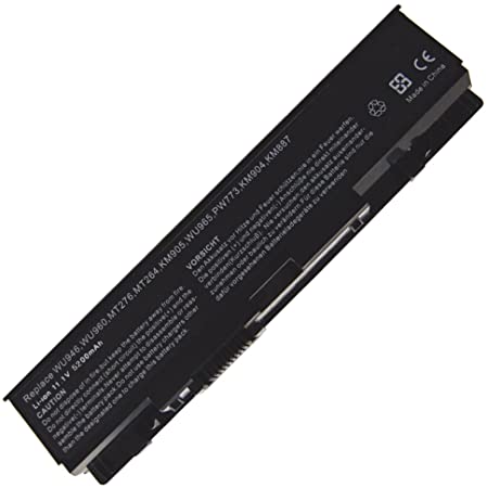 11.10V 5200mAh Li-ion Replacement Laptop Battery for Dell Studio 1535 Studio 1536 Studio 1537 Studio 1555 Studio 1557 Studio 1558 Part Numbers of Dell: 312-0701 A2990667 KM958 WU946