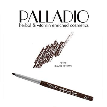 2 Pack Palladio Beauty Retractable Eye Liner Pencil 02 Black Brown