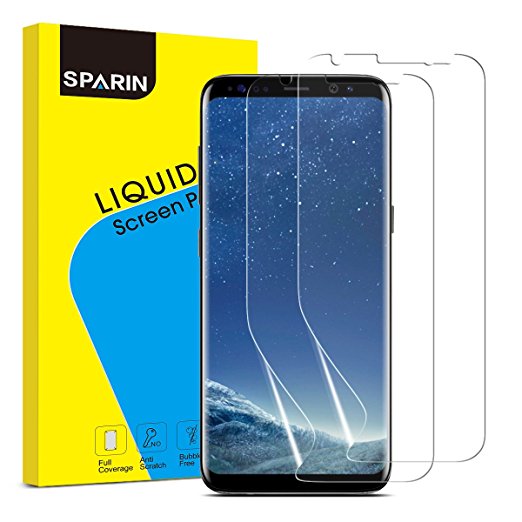 [2 Pack] Samsung Galaxy S8 Plus Screen Protector, [NOT For Samsung S8] [NOT Glass] SPARIN [Case friendly] [Full Coverage] Screen Protector for Samsung Galaxy S8 Plus 6.2 inch