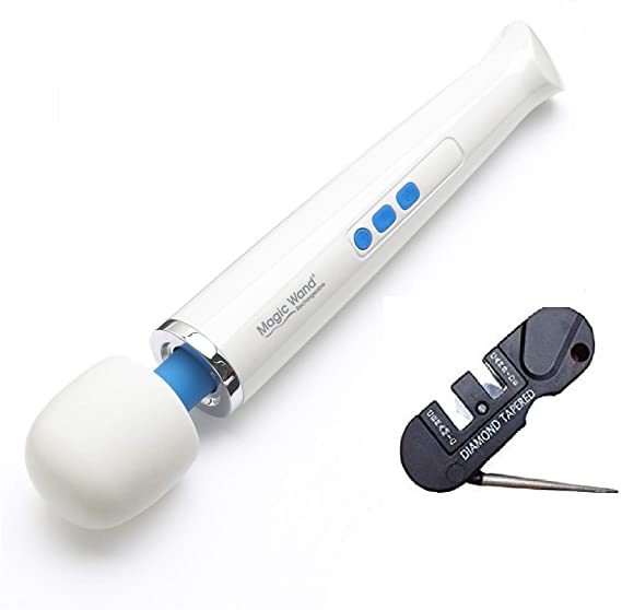 New Wireless Rechargeable Original Magic Wand Body Massager (now Vibratex) :: New Cordless Design And Four Intensity Levels :: Body :: Back :: Shoulder and Neck   Free X-treme Edge Knife Sharpener