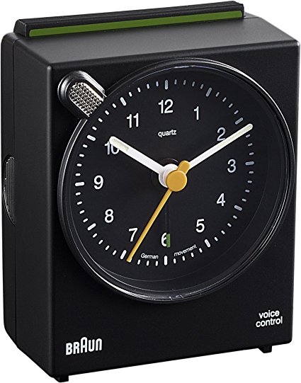 Braun Voice Activated Alarm Clock , Black