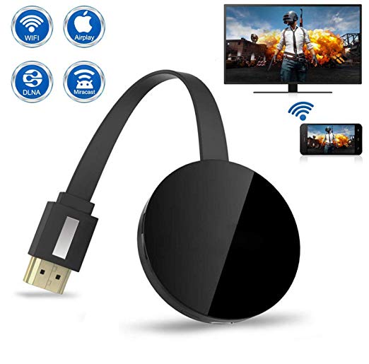Wireless Display Dongle, 1080P Portable TV Receiver, WiFi HDMI Display Adapter for Big Screen, Support Miracast DLAN Airplay, Compatible with iOS/Android/Pixel/Nexus/Mac/Windows