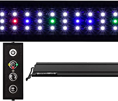 BeamsWork Vivio Full Spectrum LED Timer Adjustable Dimmer Aquarium Fish Tank Light Freshwater 12 20 24 30 36 48
