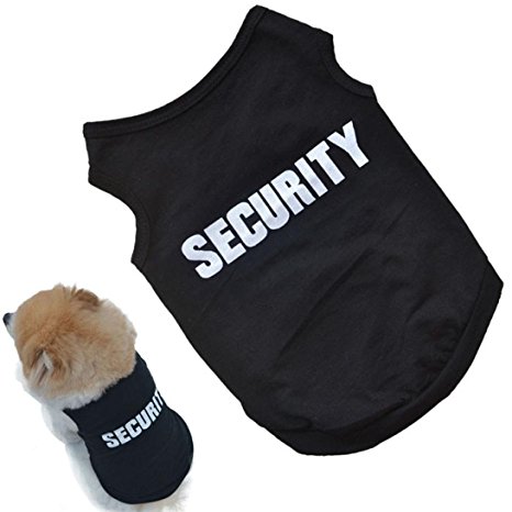 Small Dog Shirt, Voberry® Fashion Pet Puppy Clothes Summer Quote Security Cotton Costumes Pet Dog Cat Funny Shirt T Shirt Black