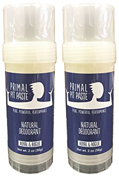 Primal Pit Paste Natural Deodorant Royal and Rogue 2 Ounce Stick (Pack of 2)