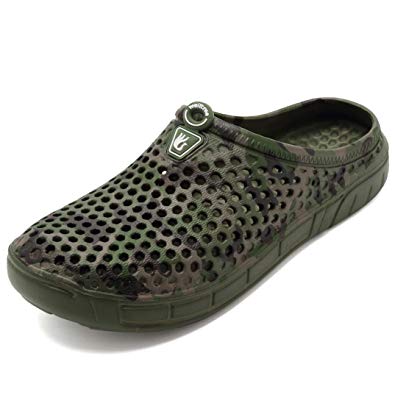 welltree Garden Shoes/Sandals Women Men Quick Drying Clogs/Slippers Walking Lightweight Rain Summer Black/Red