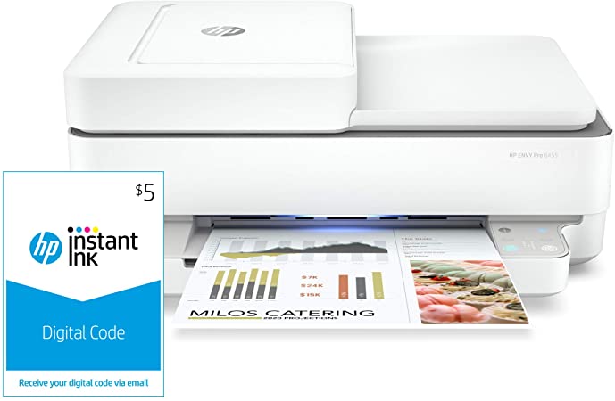 HP Envy Pro 6455 Wireless All-in-One Printer and Instant Ink $5 Prepaid Code