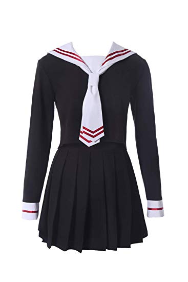 Nuoqi Japan School Girls Sailor Dress Shirts Uniforms Cosplay Costumes