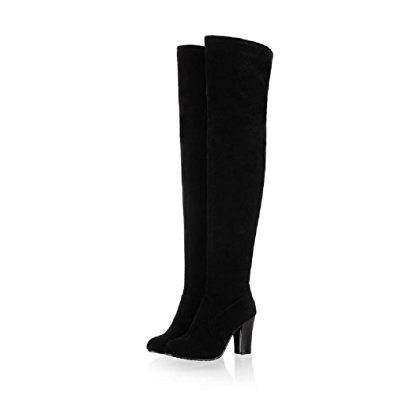 Charm Foot Fashion Womens Chunky Heel Over the Knee Boots Western Boots