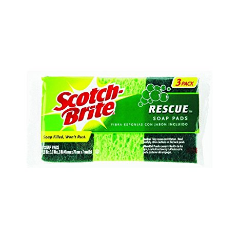 Scotch-Brite Rescue Soap Filled Mini Pads 3 pk (Pack of 12)