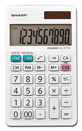 Sharp Calculators EL-377WB Business Calculator, White 2.75