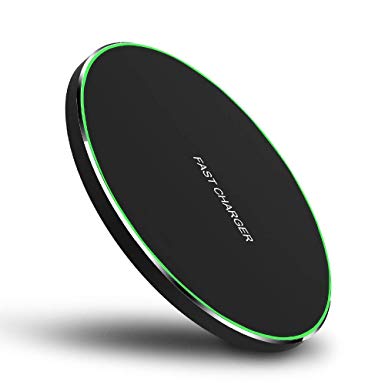 Hiapix Wireless Charger, 10W Qi Wireless Charging Pad Compatible with iPhone 11/11 Pro/11 Pro Max/Xs Max/XS/XR/X/8/8 , Samsung S10/S10 /S9/Note 10/Note 10 , 5W for All Qi-Enabled Phones(Black)