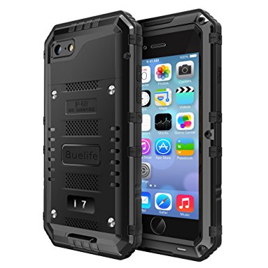 iPhone 7 Case,HEAVY DUTY [Waterproof] Drop Proof Full-body Rugged Case with Built-in Screen Protector Rugged Armor Hybrid Hard Shell for iPhone 7 4.7 Inch-Black
