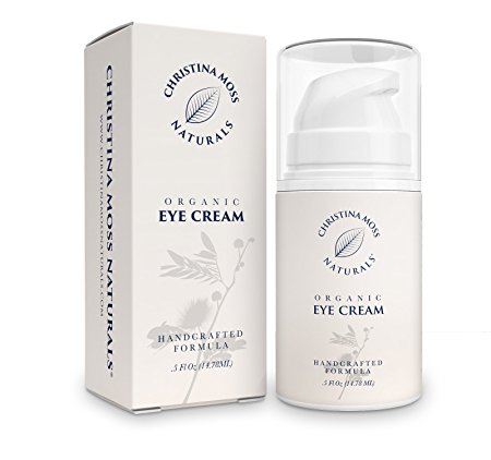 Eye Cream Moisturizer Organic & Natural Ingredients. Anti Wrinkle Anti Aging Firming Skin Care For Under Eyes. Unscented.