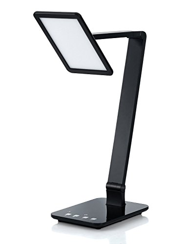 MarsLG Smart Touch LED Desk Lamp 10 Watt Color Temperature Adjustable from 2700-6500K, Black Body, 2451BK