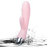 SVAKOM SUDV-02A Cherry 100 Waterproof soft Intelligent Rechargeable G-spot Rabbit Vibrator wand massager sex toy for adult pale pink