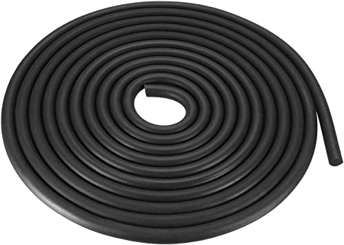 uxcell Foam Rubber Seal Weather Strip 10mm Diameter 3 Meters Long Black