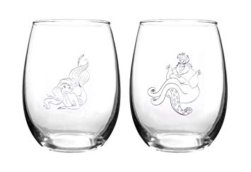 Disney Collectible Wine Glass Set (Little Mermaid)