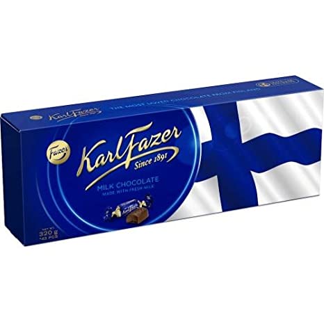 Fazer 'KF' Blue Milk Chocolate Box 12.3oz, Made in Finland
