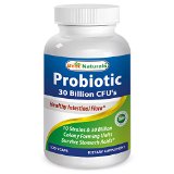 Probiotic 10 Strains 30 Billion SHELF STABLE Veggie Caps by Best Naturals - featuring 10 different strains with 30 billion activity per vcap - Improve Digestion Immune Function and Bone Density Improve Bowel Regularity Vitamin Production and Increase Energy - Manufactured in a USA Based GMP Certified and FDA Inspected Facility and Third Party Tested for Purity Guaranteed 120 VCaps