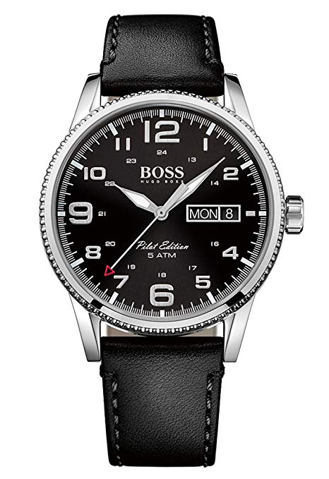 HUGO BOSS Men's Analogue Quartz Watch with Leather Strap – 1513330