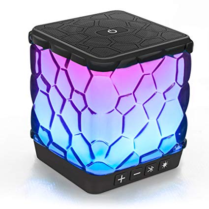 AOMAIS Star Bluetooth Speakers, Wireless Ultra Portable Color Changing LED Light Speaker with 7 Color LED Themes for iPhone, iPad, Echo Dot, Tablets, Android