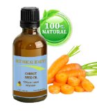 CARROT SEED OIL 100  Natural Cold Pressed Carrier Oil 033 Floz- 10 ml Skin Body Hair and Lip Care One of the best oils to rejuvenate and regenerate skin tissues by Botanical Beauty