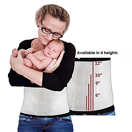 Latex-Free Abdominal Binder, Waist Trimmer, Post-Operative and Post Pregnancy Support, Tapered Design for Better Fit, Plush Elastic Fabric Is Soft On The Belly(Medium (30"-36"), 6" High)