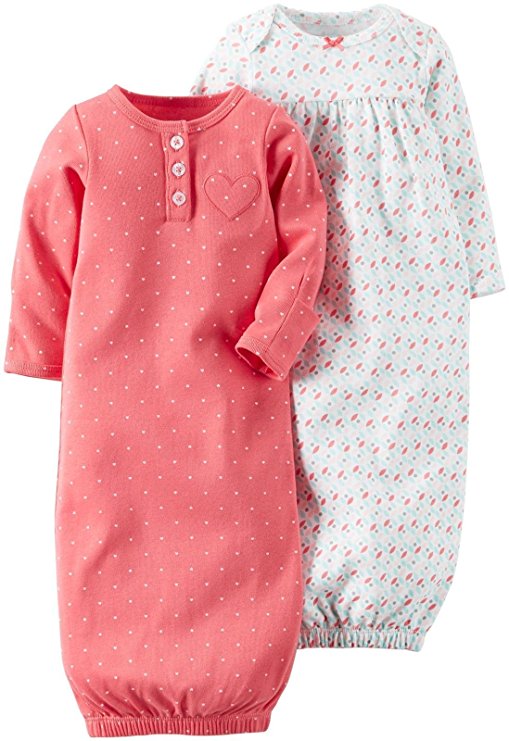 Carter's Baby Girls' 2 Pack Sleeper Gowns (Baby)